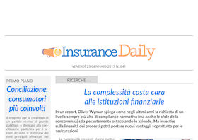 Insurance Daily n. 641 di venerdì 23 gennaio 2015