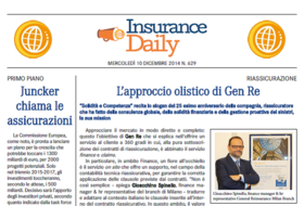 Insurance Daily n. 629 di mercoledì 10 dicembre 2014
