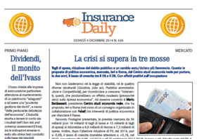 Insurance Daily n. 626 di giovedì 4 dicembre 2014