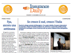 Insurance Daily n. 631 di venerdì 12 dicembre 2014