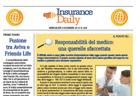 Insurance Daily n. 625 di mercoledì 3 dicembre 2014