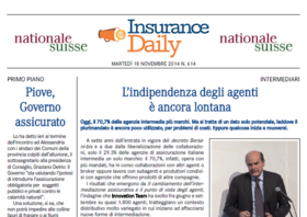 Insurance Daily n. 614 di martedì 18 novembre 2014