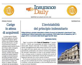 Insurance Daily n. 558 di martedì 22 luglio 2014