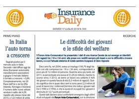 Insurance Daily n. 555 di giovedì 17 luglio 2014