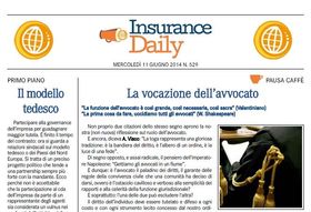 Insurance Daily n. 529 di mercoledì 11 giugno 2014