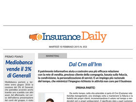 Insurance Daily n. 653 di martedì 10 febbraio 2015