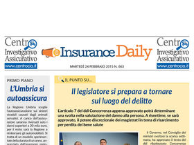 Insurance Daily n 663 di martedì 24 febbraio 2015
