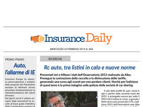 Insurance Daily n. 664 di mercoledì 25 febbraio 2015