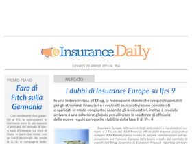 Insurance Daily n. 704 di giovedì 23 aprile 2015