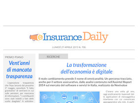 Insurance Daily n. 706 di lunedì 27 aprile 2015