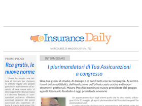 Insurance Daily n. 722 di mercoledì 20 maggio 2015