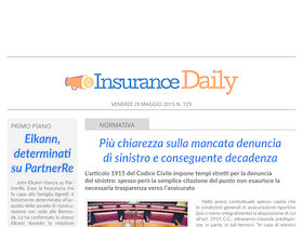 Insurance Daily n.729 di venerdì 29 maggio 2015