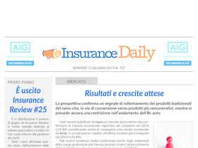 Insurance Daily n. 737 di venerdì 12 giugno 2015