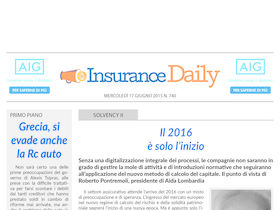 Insurance Daily n. 740 di mercoledì 17 giugno 2015