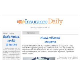 Insurance Daily n. 743 di lunedì 22 giugno 2015
