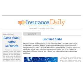 Insurance Daily n. 745 di mercoledì 24 giugno 2015