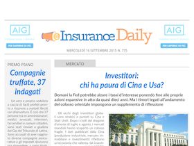 Insurance Daily n. 775 di mercoledì 16 settembre 2015