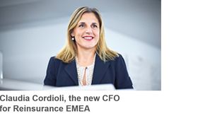 Claudia Cordioli, nuovo head of Italy, Iberia & Mediterranean per Swiss Re