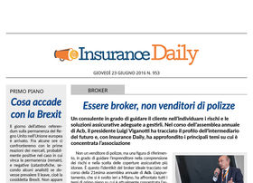 Insurance Daily n. 953 di giovedì 23 giugno 2016