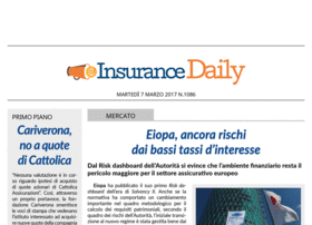 Insurance Daily n. 1086 di martedì 7 marzo 2017