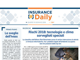 Insurance Daily n. 1261 di venerdì 19 gennaio 2018