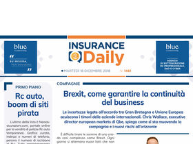Insurance Daily n. 1461 di martedì 18 dicembre 2018