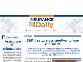 Insurance Daily n. 1466 di martedì 15 gennaio 2019