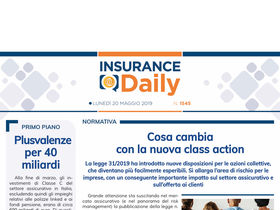 Insurance Daily n. 1545 di lunedì 20 maggio 2019