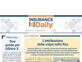 Insurance Daily n. 1548 di giovedì 23 maggio 2019