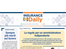 Insurance Daily n. 1572 di mercoledì 26 giugno 2019