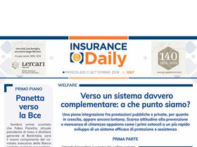 Insurance Daily n. 1597 di mercoledì 11 settembre 2019