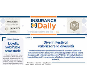 Insurance Daily n. 1602 di mercoledì 18 settembre 2019