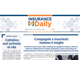 Insurance Daily n. 1623 di giovedì 17 ottobre 2019