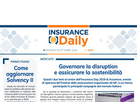 Insurance Daily n. 1624 di venerdì 18 ottobre 2019