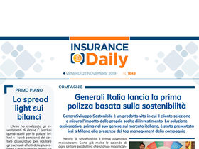 Insurance Daily n. 1648 di venerdì 22 novembre 2019
