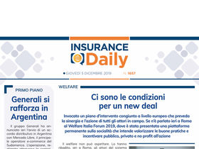 Insurance Daily n. 1657 di giovedì 5 dicembre 2019