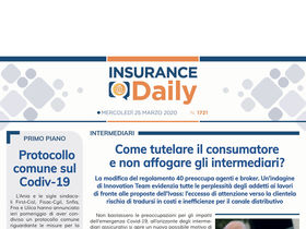 Insurance Daily n. 1721 di mercoledì 25 marzo 2020