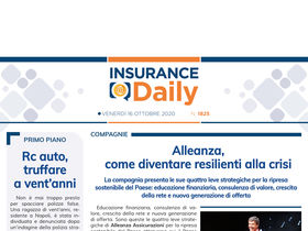 Insurance Daily n. 1825 di venerdì 16 ottobre 2020