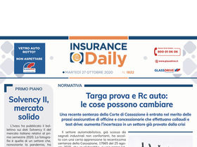 Insurance Daily n. 1832 di martedì 27 ottobre 2020