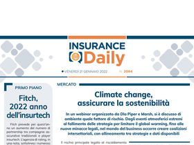 Insurance Daily n. 2084 di venerdì 21 gennaio 2022