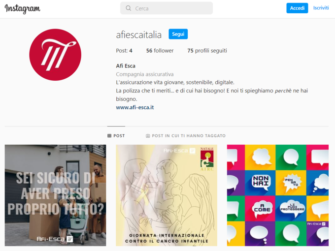 Afi Esca è la prima compagnia vita a sbarcare su Instagram hp_stnd_img