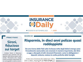 Insurance Daily n. 2220 di venerdì 16 settembre 2022
