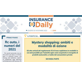Insurance Daily n. 2268 di venerdì 25 novembre 2022